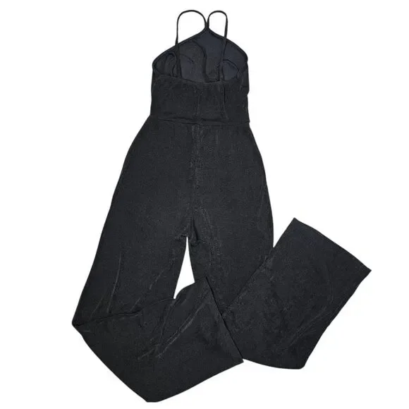 Nasty Gal Women's Star Embellished Black Halter Jumpsuit - Picture 5 of 15